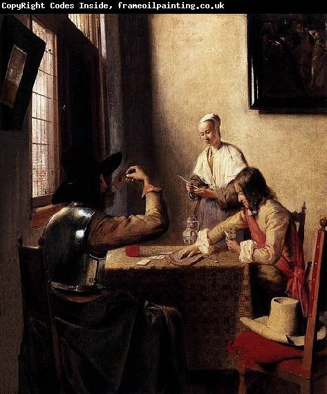Pieter de Hooch Soldiers Playing Cards